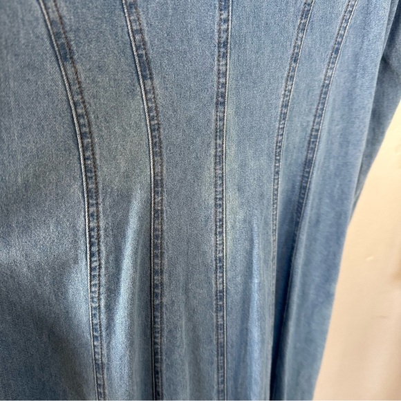 VINTAGE Casual Corner Denim Dress - Picture 5 of 9